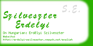 szilveszter erdelyi business card